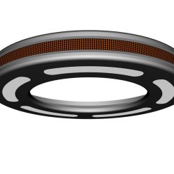 Osuuspankin pyöreän tekstinäytön havainnekuva.