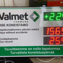 Työturvataulu kannustaa työturvallisuuteen.