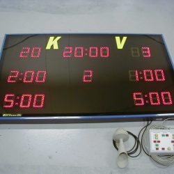 Täysikokoinen jääkiekon pelitaulu LED-näytöllä - RWM-Systems.