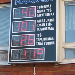 Hacklin työturvataulu, tapaturmien lisäksi myös aika ja lämpötila - RWM-Systems.